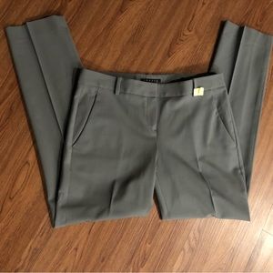Theory Olive-Grey Wool Pants
